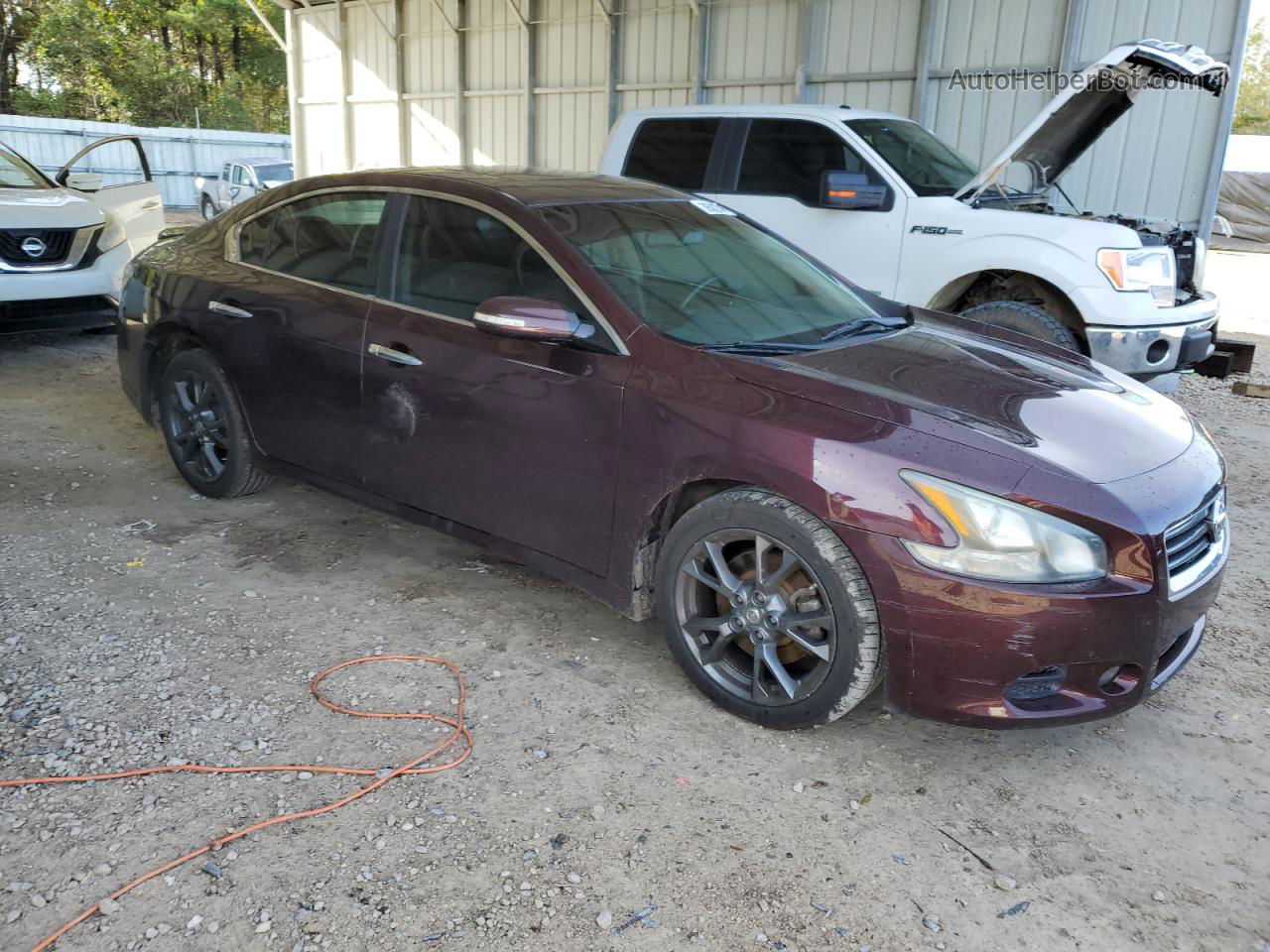 2014 Nissan Maxima S Burgundy vin: 1N4AA5AP3EC472750