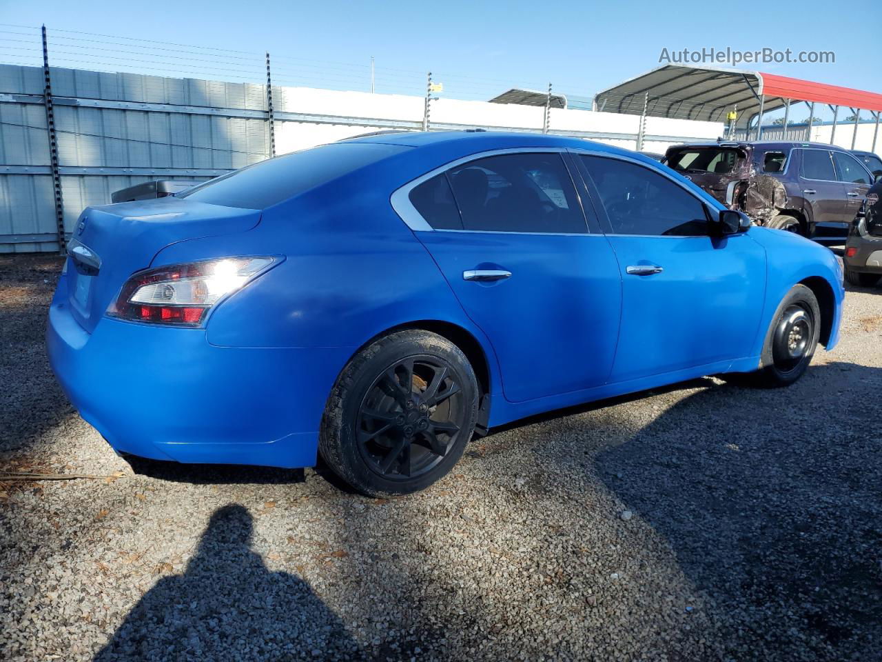 2014 Nissan Maxima S Синий vin: 1N4AA5AP4EC458517