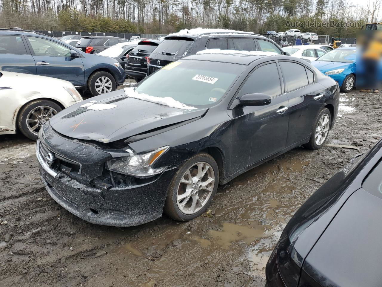 2014 Nissan Maxima S Black vin: 1N4AA5AP4EC482333