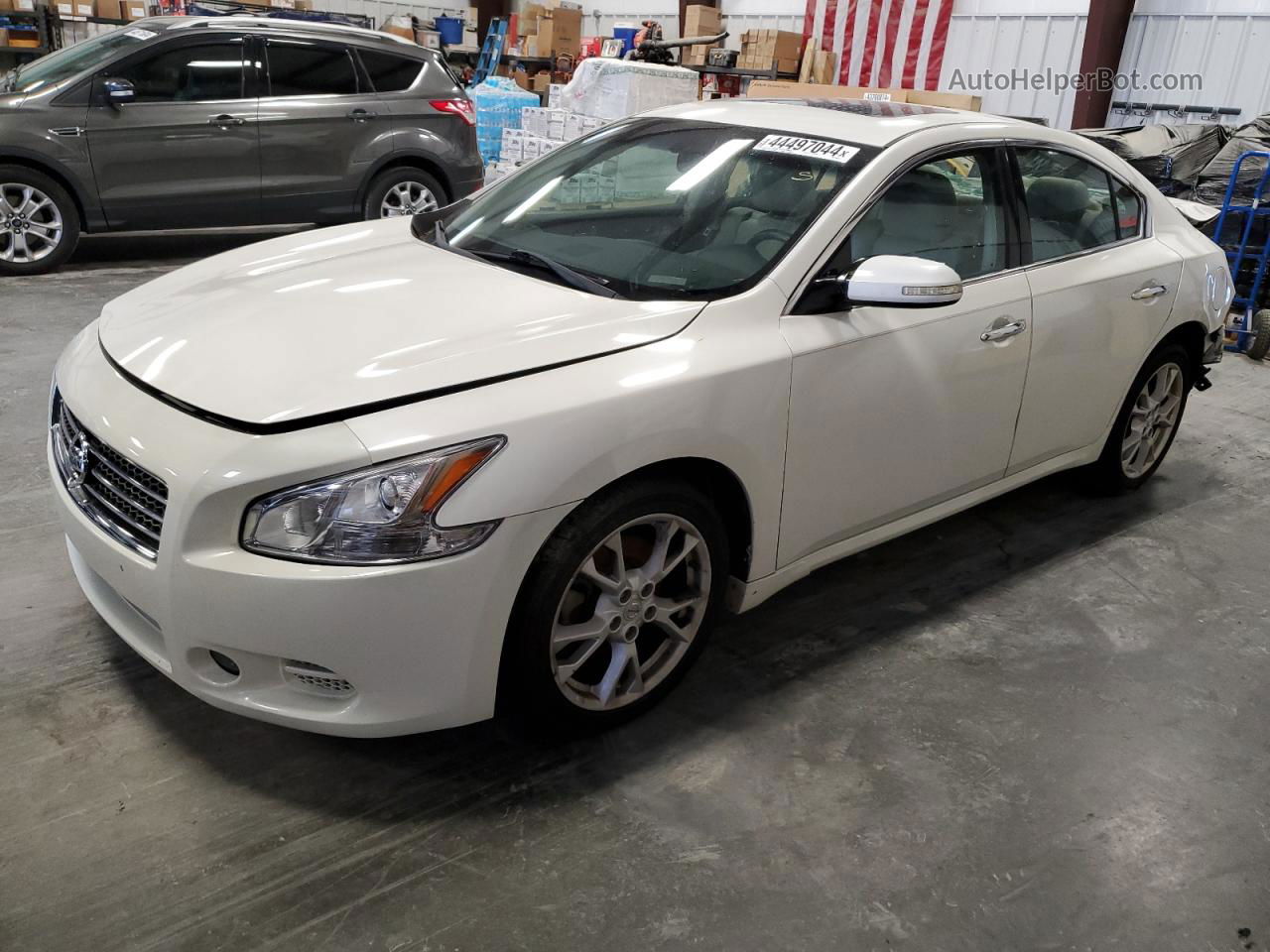 2014 Nissan Maxima S White vin: 1N4AA5AP4EC499665
