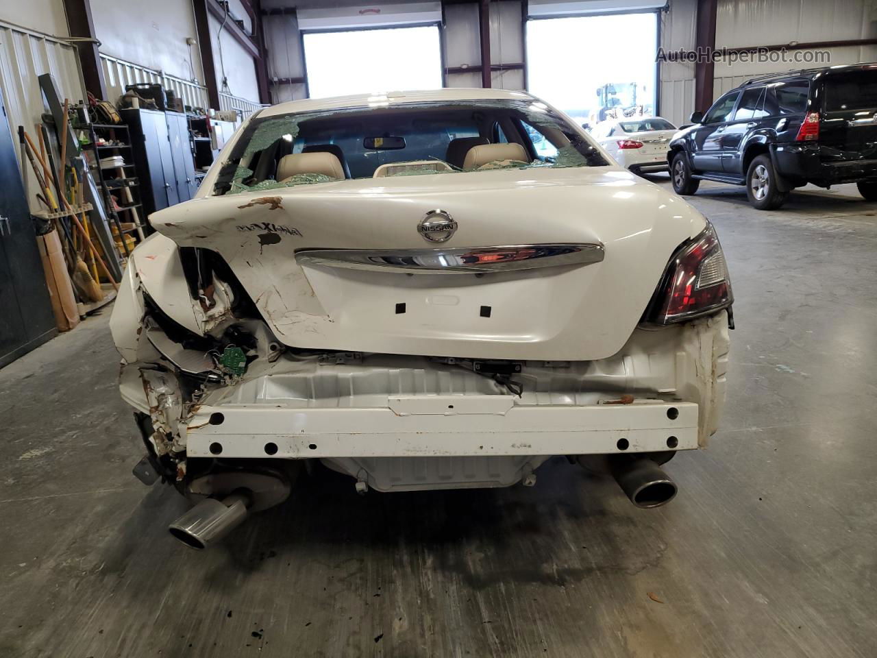 2014 Nissan Maxima S White vin: 1N4AA5AP4EC499665