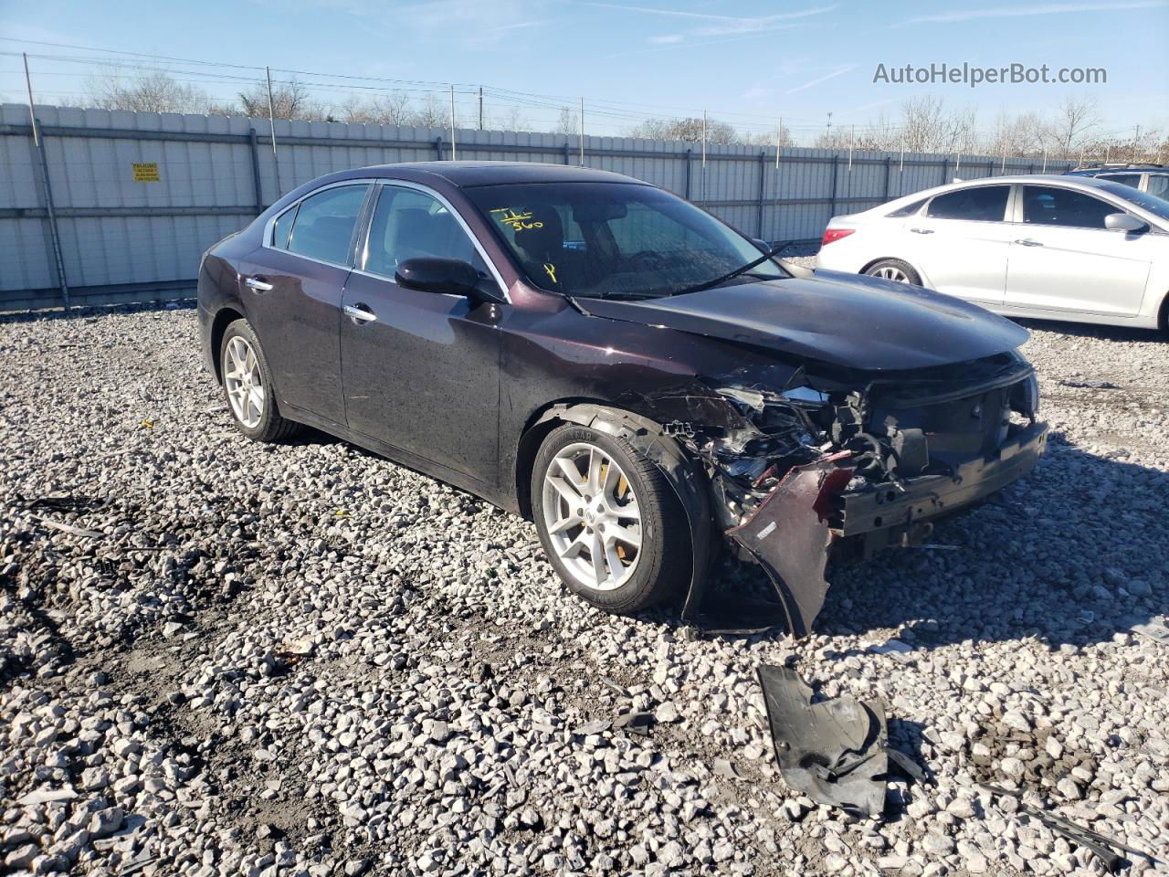 2014 Nissan Maxima S Maroon vin: 1N4AA5AP6EC436602