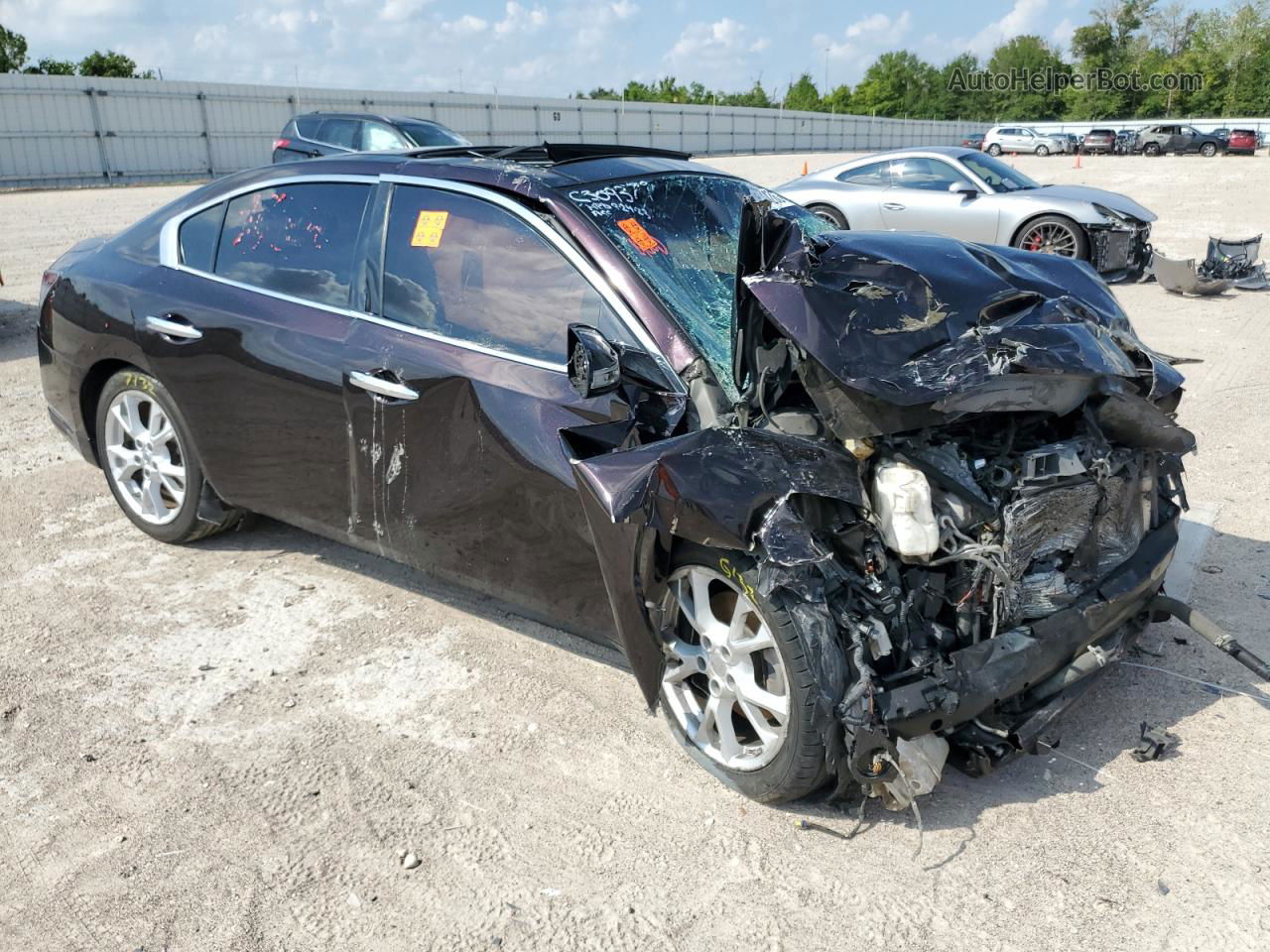 2014 Nissan Maxima S Burgundy vin: 1N4AA5AP7EC442005