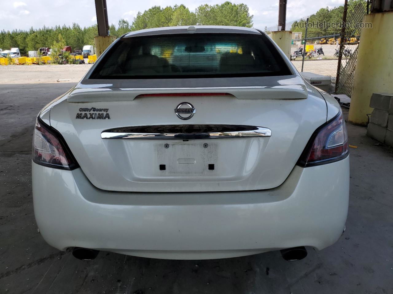 2014 Nissan Maxima S White vin: 1N4AA5AP7EC468006