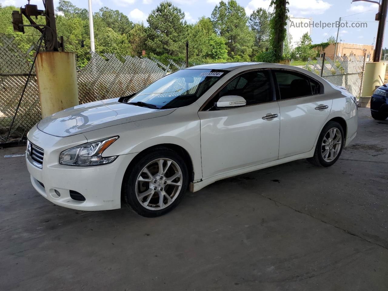 2014 Nissan Maxima S White vin: 1N4AA5AP7EC468006