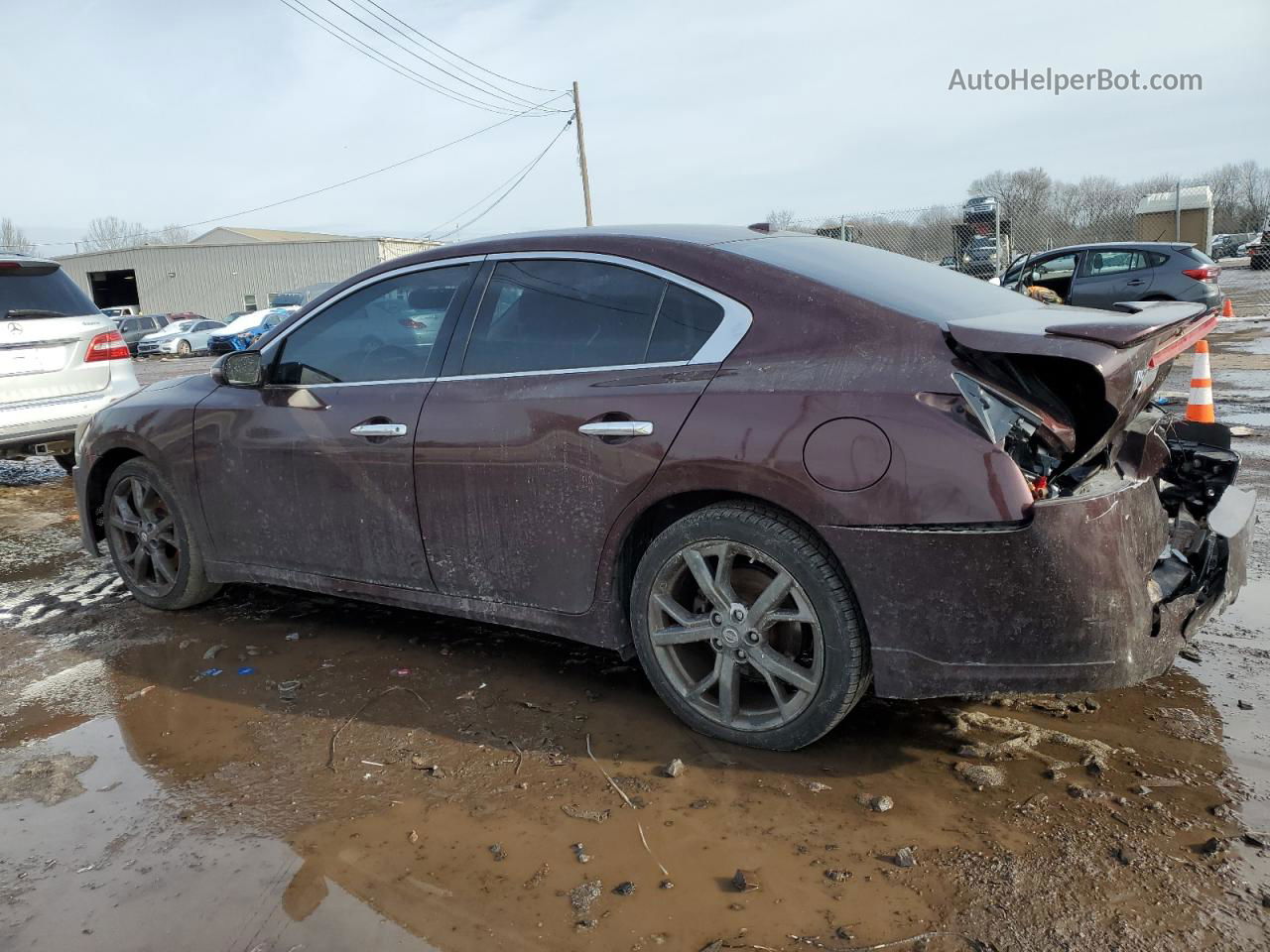 2014 Nissan Maxima S Бордовый vin: 1N4AA5AP7EC477966