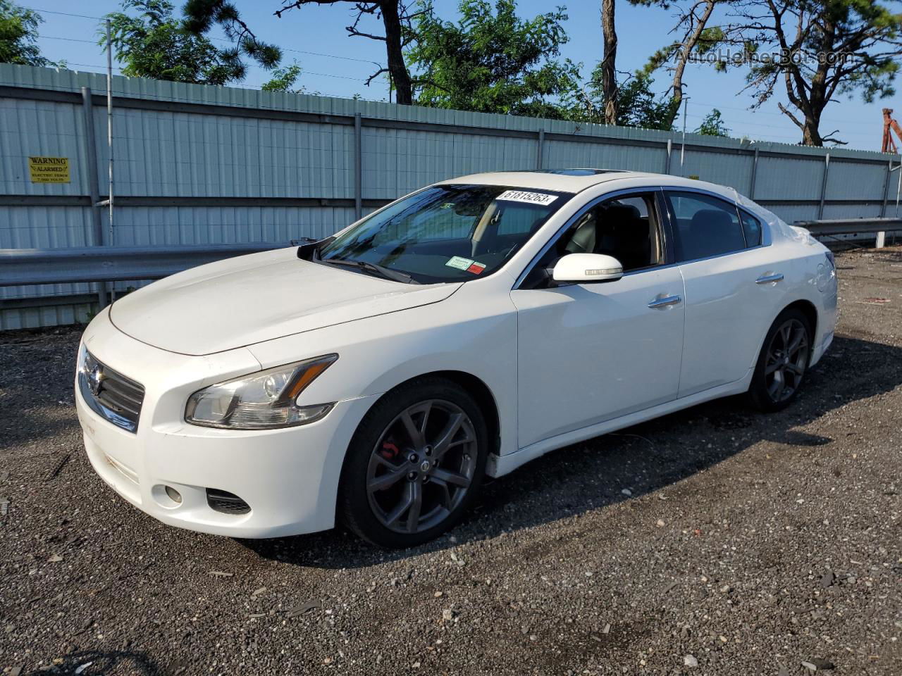 2014 Nissan Maxima S White vin: 1N4AA5AP7EC478891