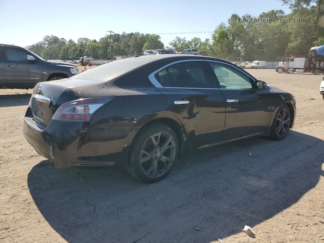 2014 Nissan Maxima S Black vin: 1N4AA5AP8EC433703