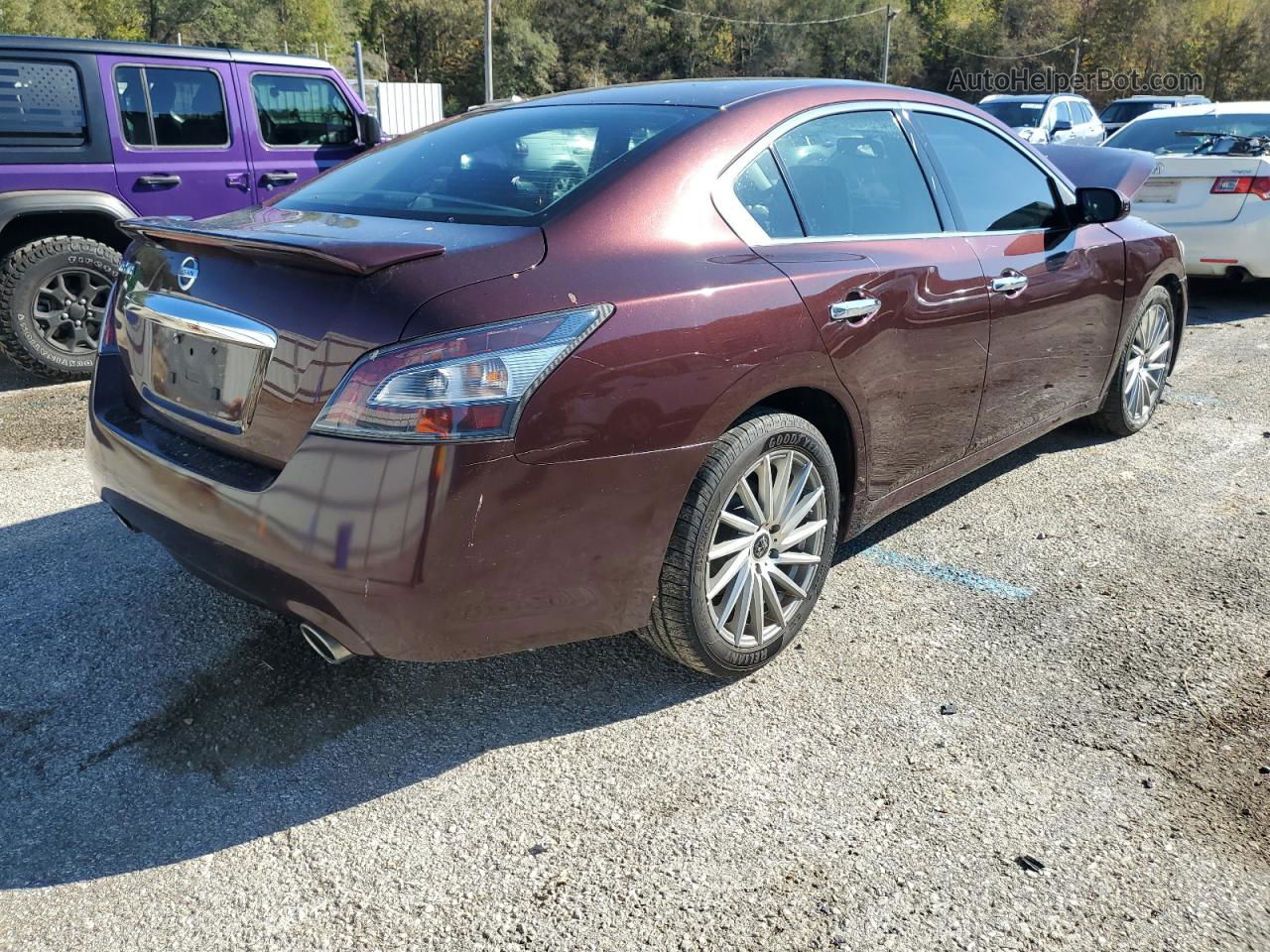 2014 Nissan Maxima S Maroon vin: 1N4AA5AP8EC435077