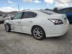 2014 Nissan Maxima S White vin: 1N4AA5AP8EC437024