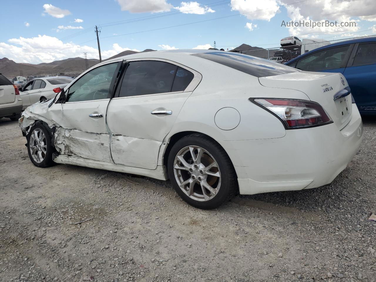 2014 Nissan Maxima S White vin: 1N4AA5AP8EC437024