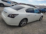 2014 Nissan Maxima S White vin: 1N4AA5AP8EC437024