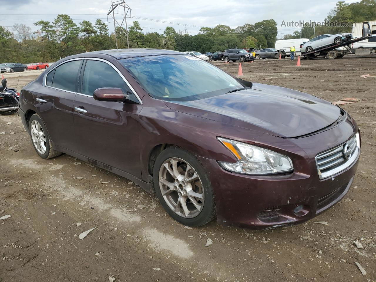 2014 Nissan Maxima S Бордовый vin: 1N4AA5AP8EC437332