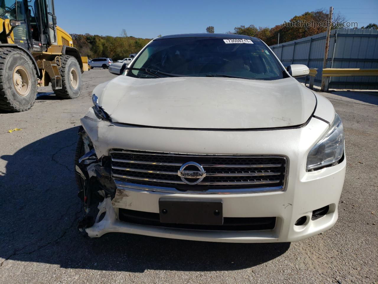 2014 Nissan Maxima S White vin: 1N4AA5AP8EC488622