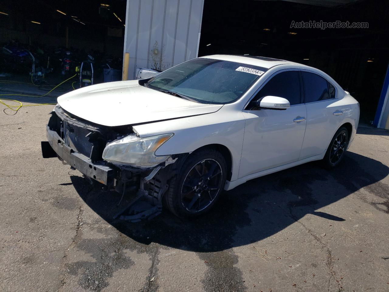 2014 Nissan Maxima S White vin: 1N4AA5AP8EC912686