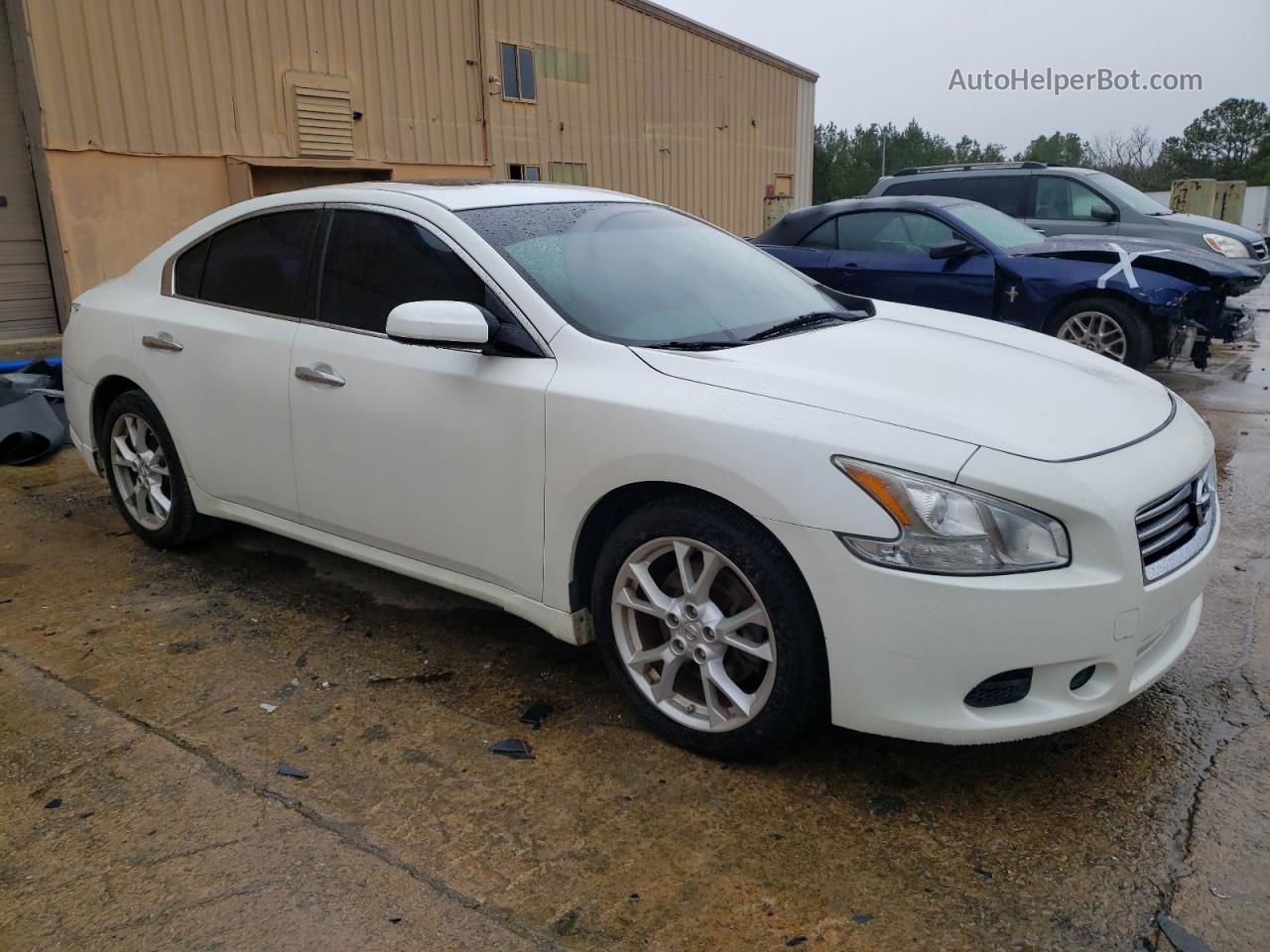 2014 Nissan Maxima S White vin: 1N4AA5AP9EC447965