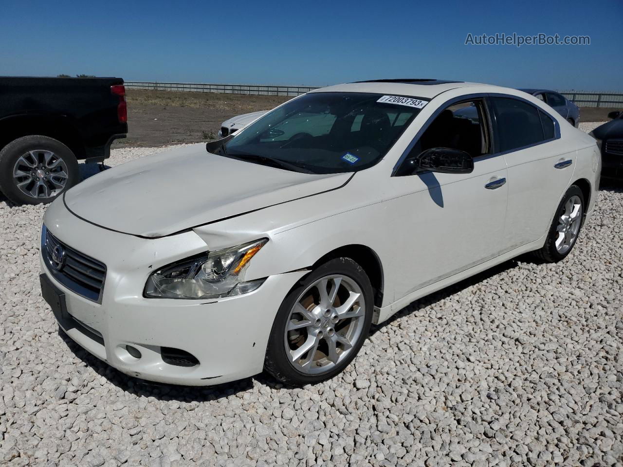 2014 Nissan Maxima S White vin: 1N4AA5AP9EC461588