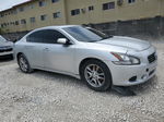 2014 Nissan Maxima S Silver vin: 1N4AA5AP9EC470744