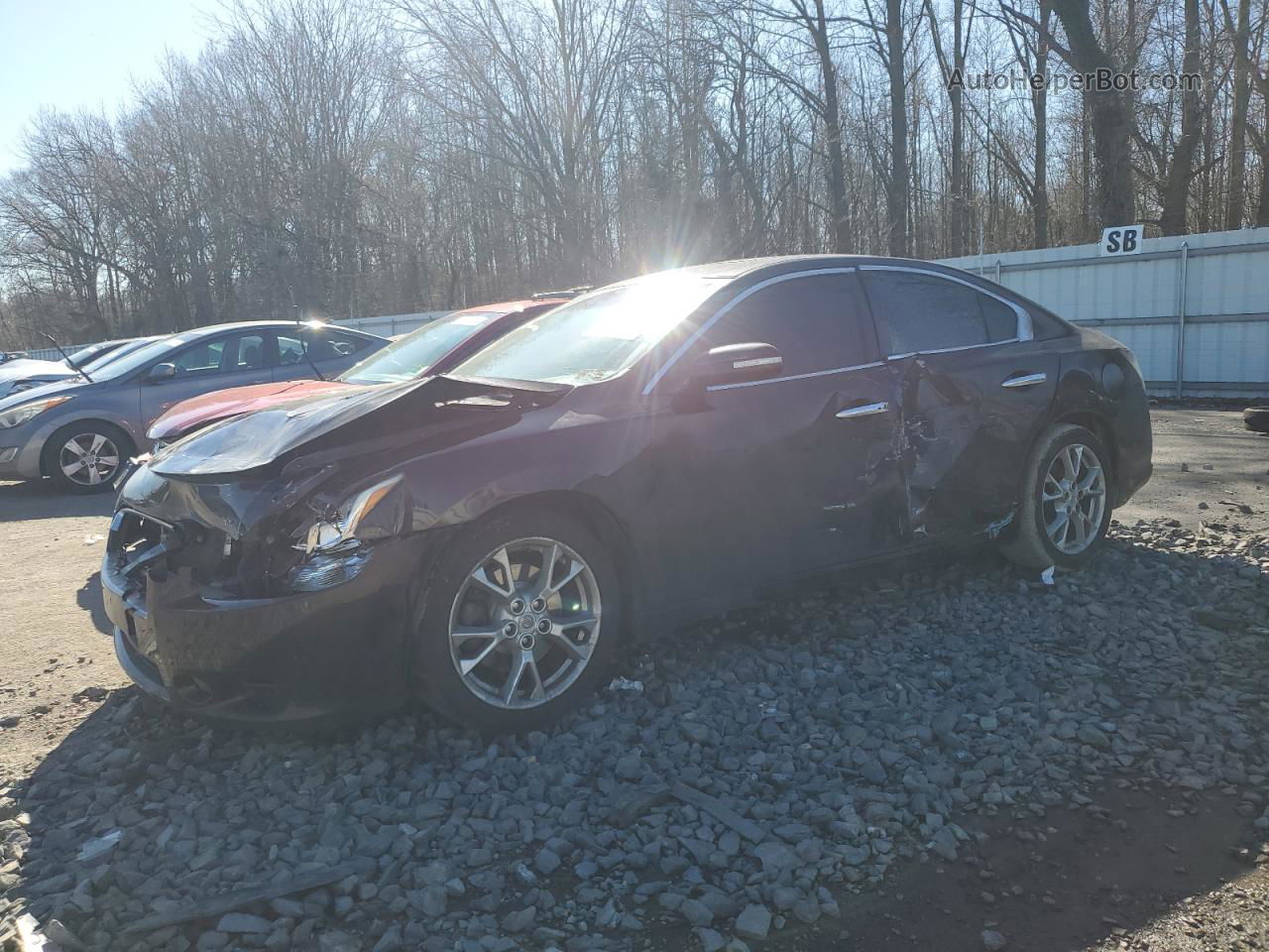 2014 Nissan Maxima S Burgundy vin: 1N4AA5AP9EC488368