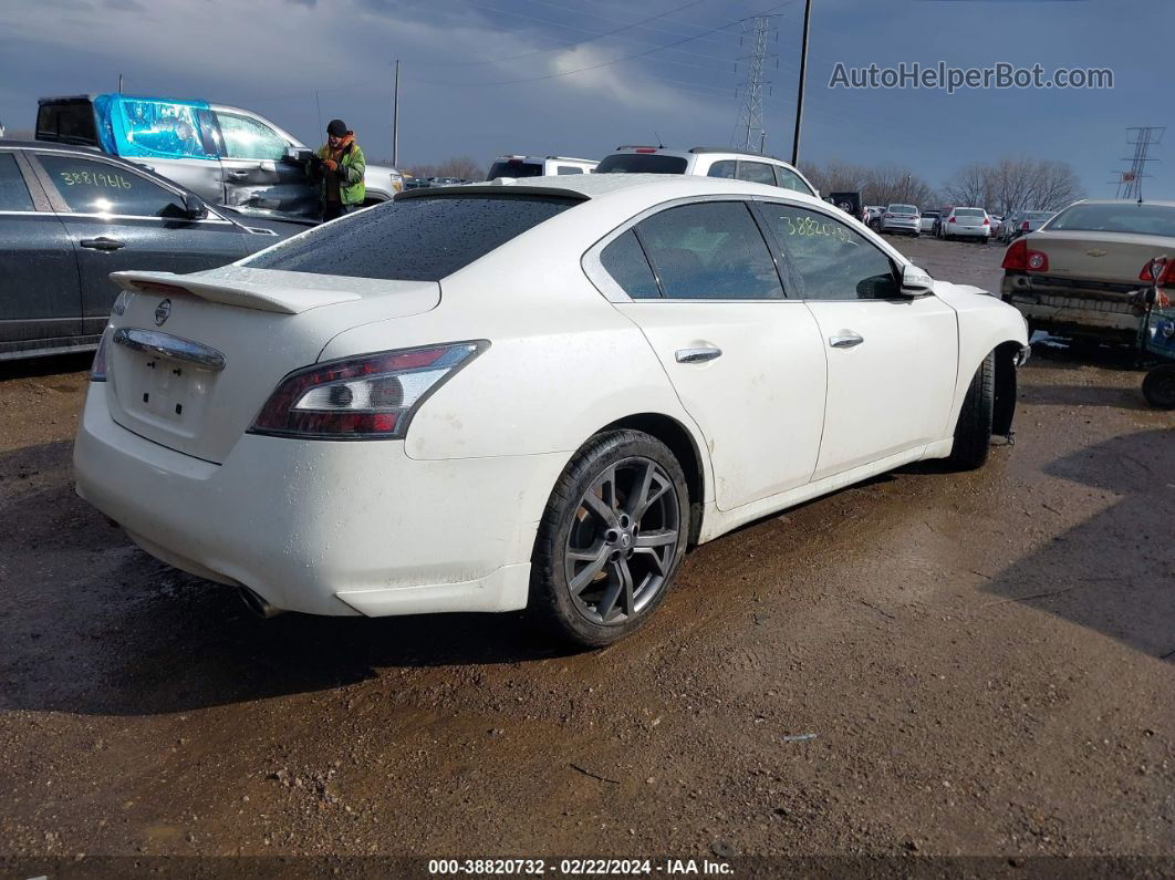 2014 Nissan Maxima 3.5 Sv White vin: 1N4AA5AP9EC907397