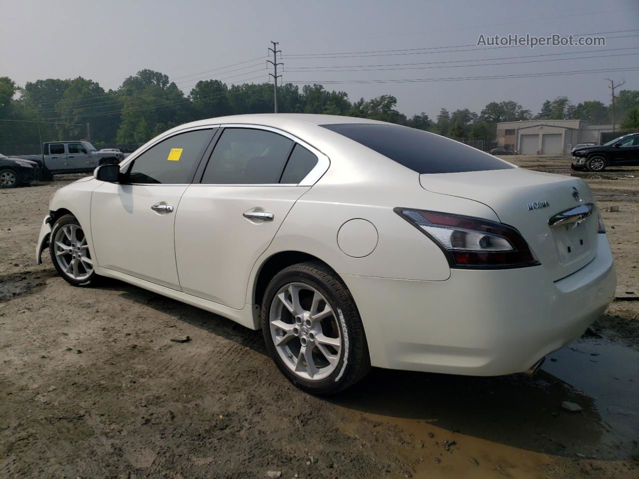 2014 Nissan Maxima S White vin: 1N4AA5APXEC906131