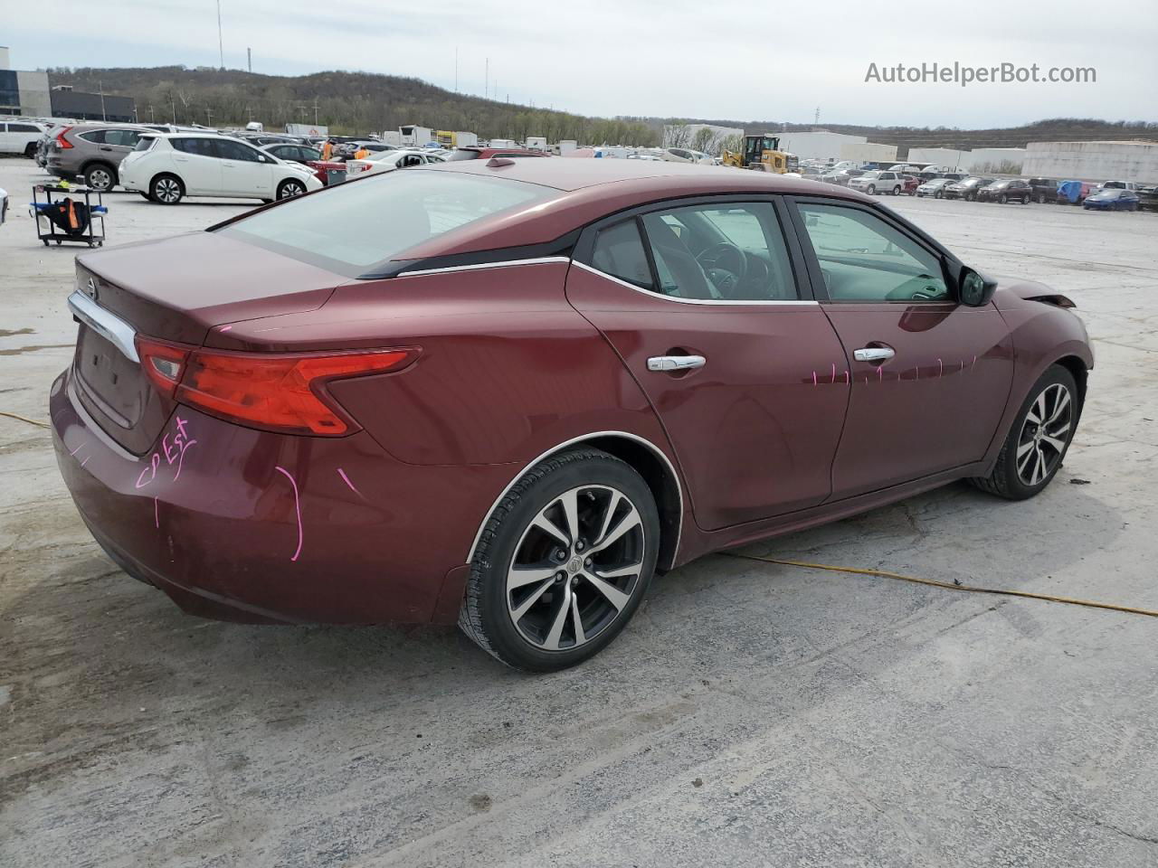 2016 Nissan Maxima 3.5s Бордовый vin: 1N4AA6AP0GC399782