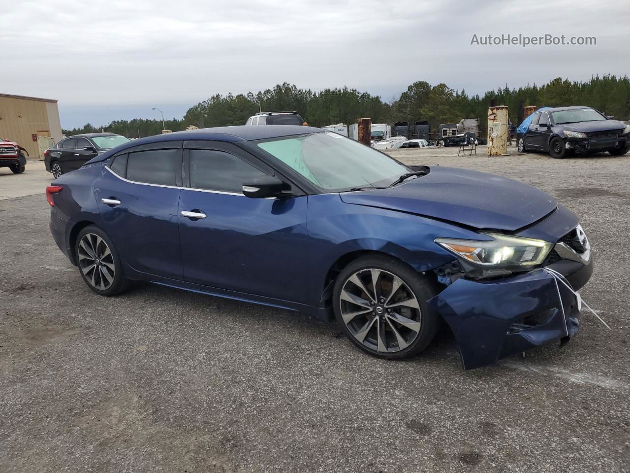 2016 Nissan Maxima 3.5s Blue vin: 1N4AA6AP0GC421361