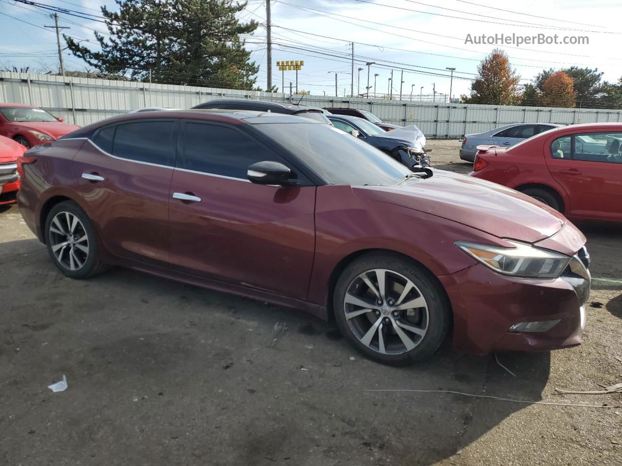 2016 Nissan Maxima 3.5s Red vin: 1N4AA6AP0GC433364