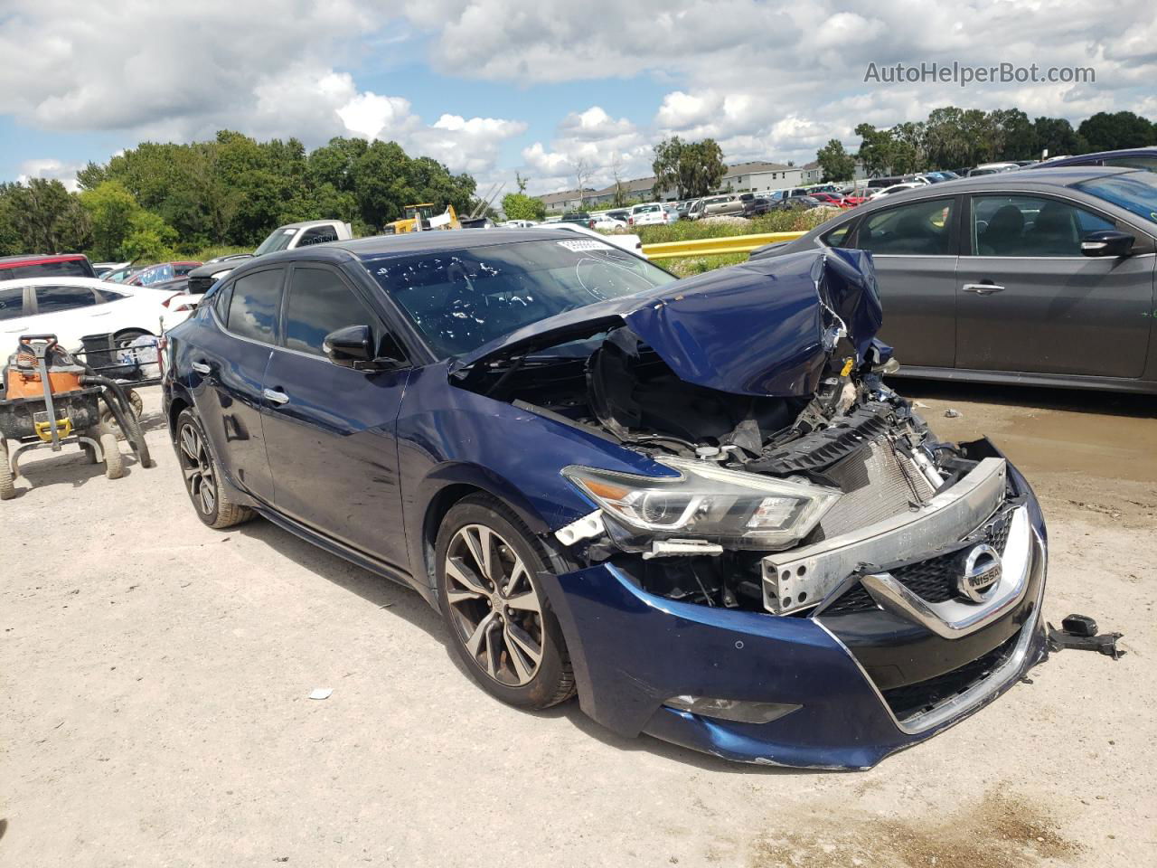 2016 Nissan Maxima 3.5s Blue vin: 1N4AA6AP0GC435230