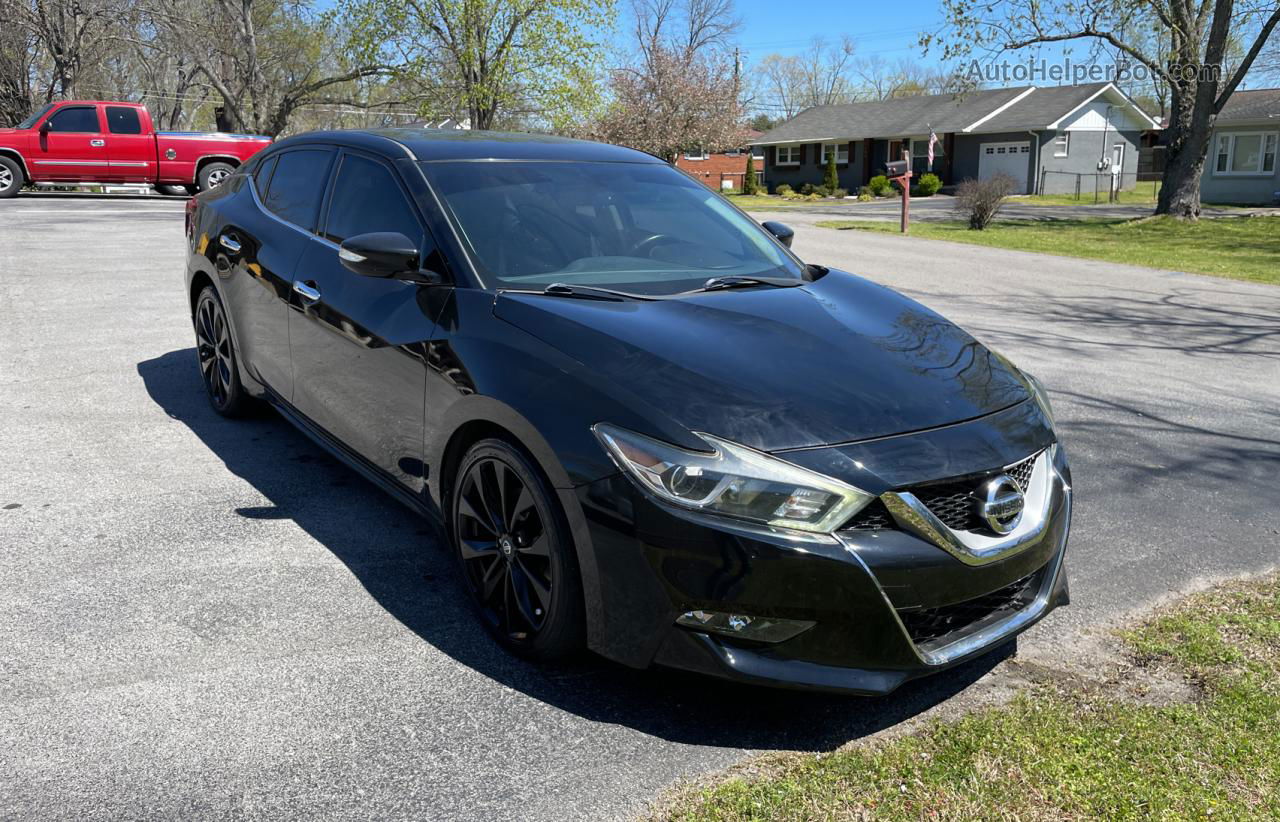 2017 Nissan Maxima 3.5s Черный vin: 1N4AA6AP0HC380439