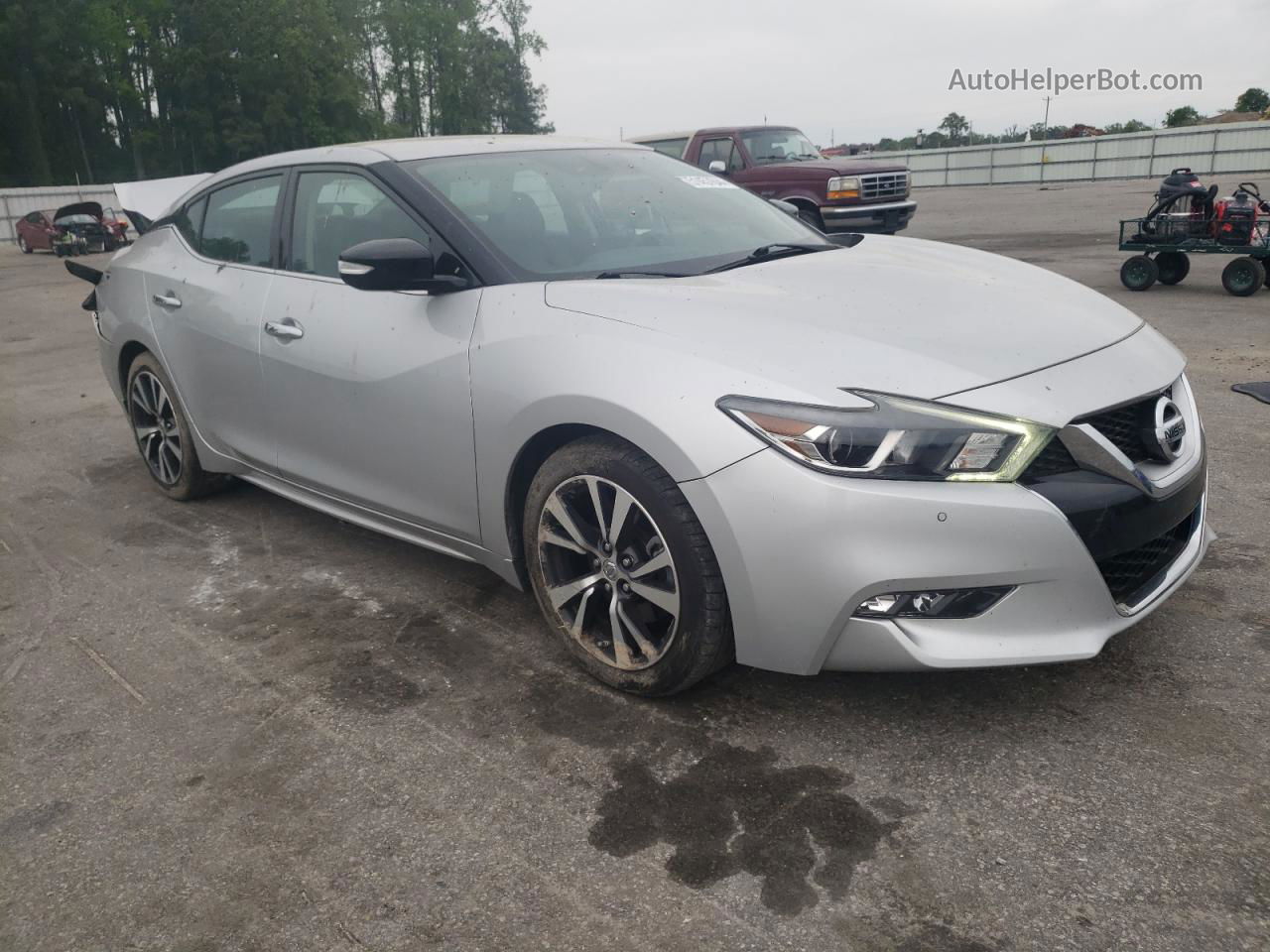 2017 Nissan Maxima 3.5s Silver vin: 1N4AA6AP0HC414900