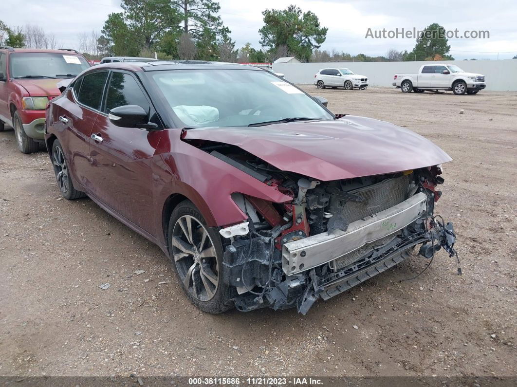 2017 Nissan Maxima 3.5 Sl Maroon vin: 1N4AA6AP0HC452112