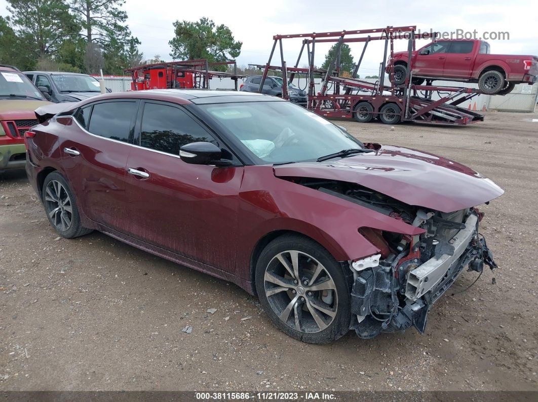 2017 Nissan Maxima 3.5 Sl Maroon vin: 1N4AA6AP0HC452112