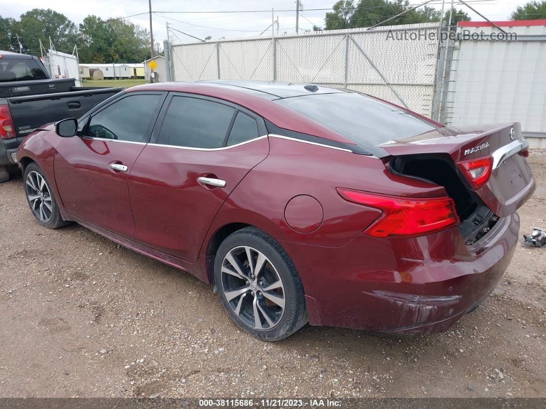 2017 Nissan Maxima 3.5 Sl Maroon vin: 1N4AA6AP0HC452112