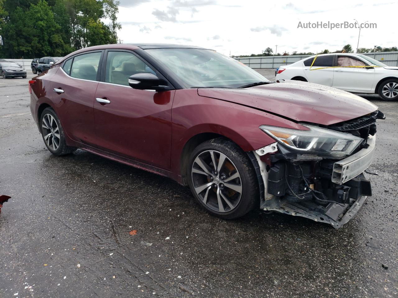 2017 Nissan Maxima 3.5s Burgundy vin: 1N4AA6AP0HC453373