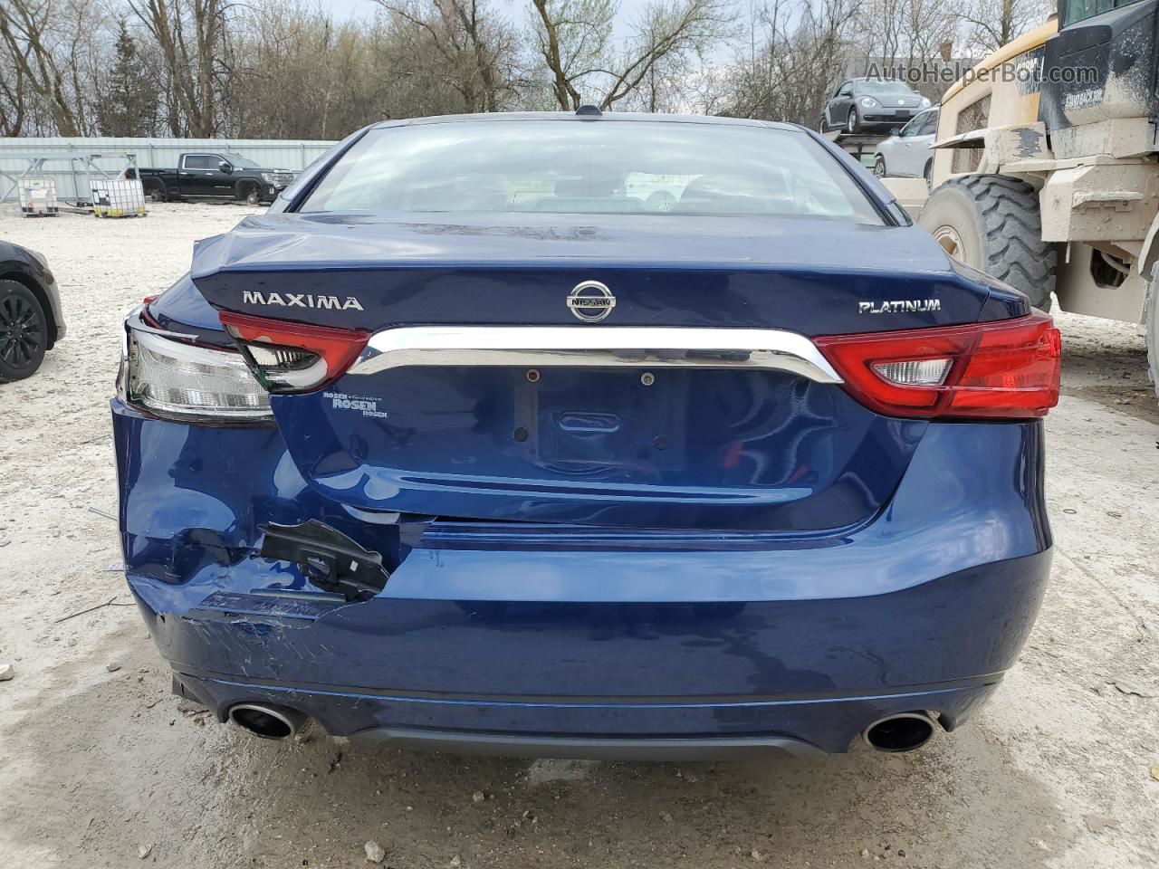 2018 Nissan Maxima 3.5s Синий vin: 1N4AA6AP0JC365090