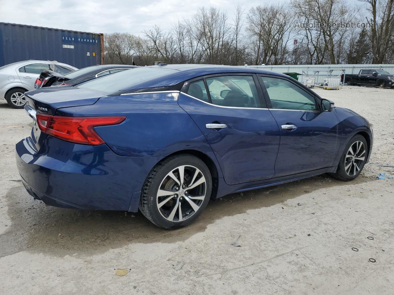 2018 Nissan Maxima 3.5s Синий vin: 1N4AA6AP0JC365090