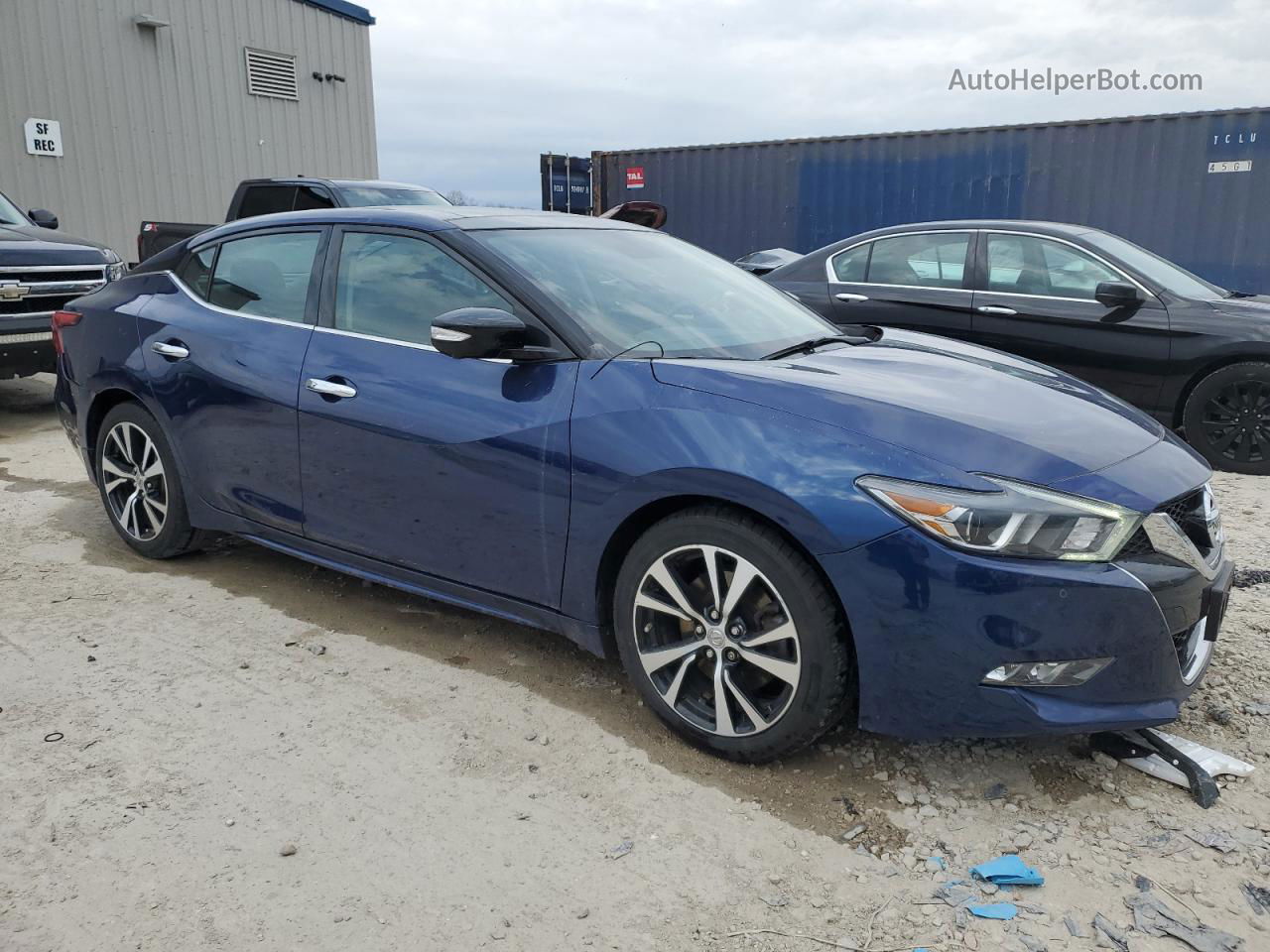 2018 Nissan Maxima 3.5s Blue vin: 1N4AA6AP0JC365090