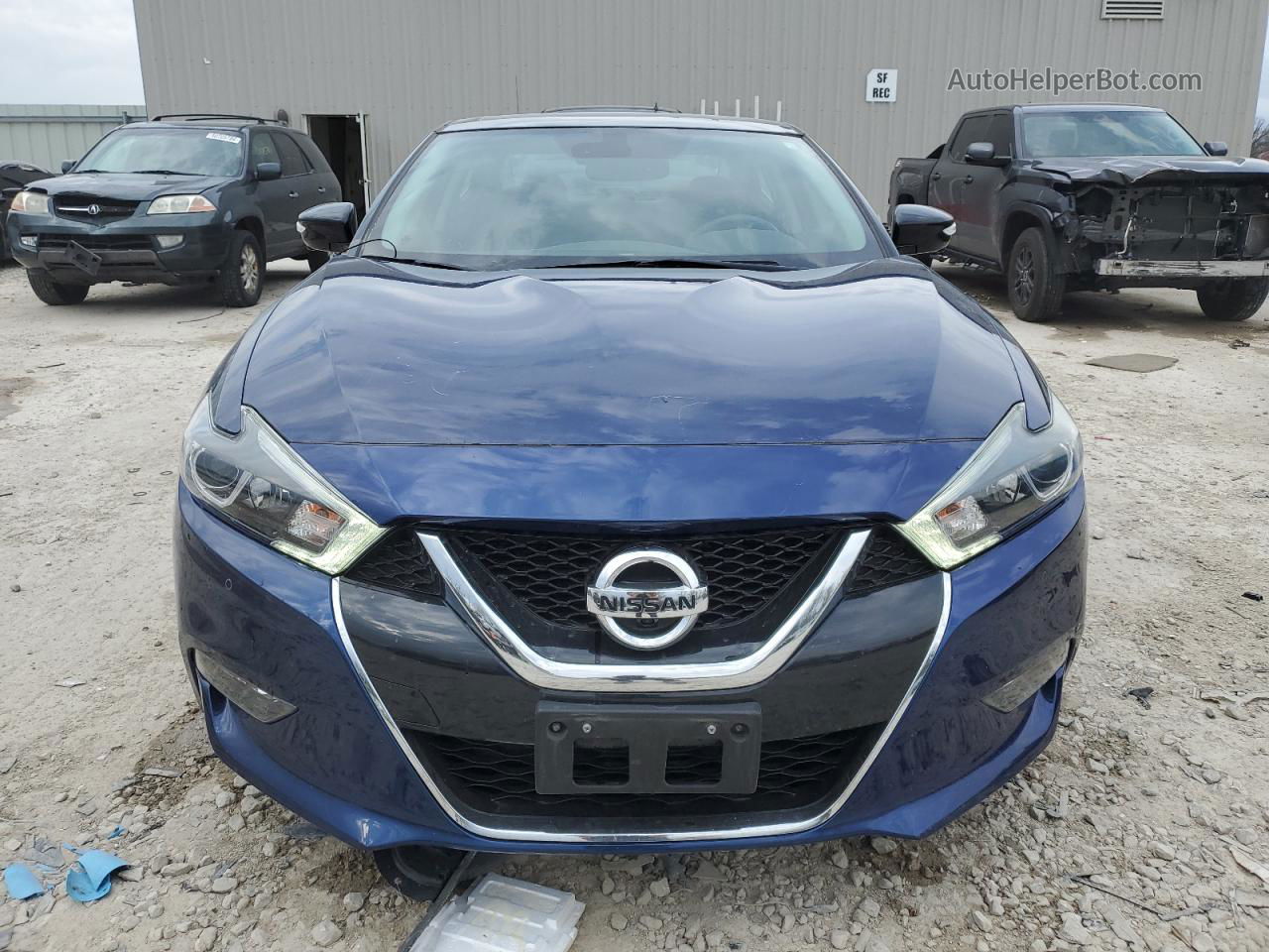 2018 Nissan Maxima 3.5s Blue vin: 1N4AA6AP0JC365090