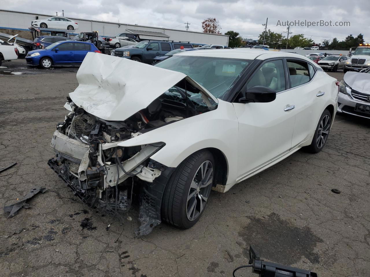 2016 Nissan Maxima 3.5s White vin: 1N4AA6AP1GC375152