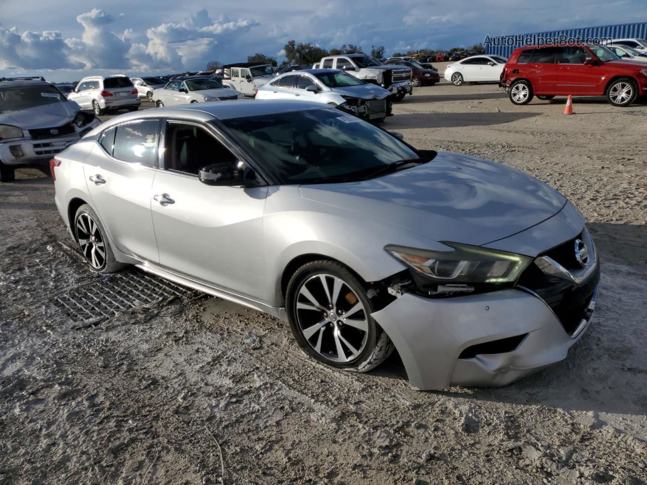 2016 Nissan Maxima 3.5s Серебряный vin: 1N4AA6AP1GC406092