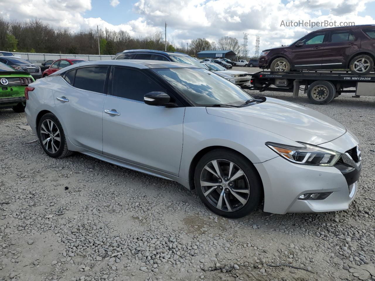 2017 Nissan Maxima 3.5s Silver vin: 1N4AA6AP1HC379817