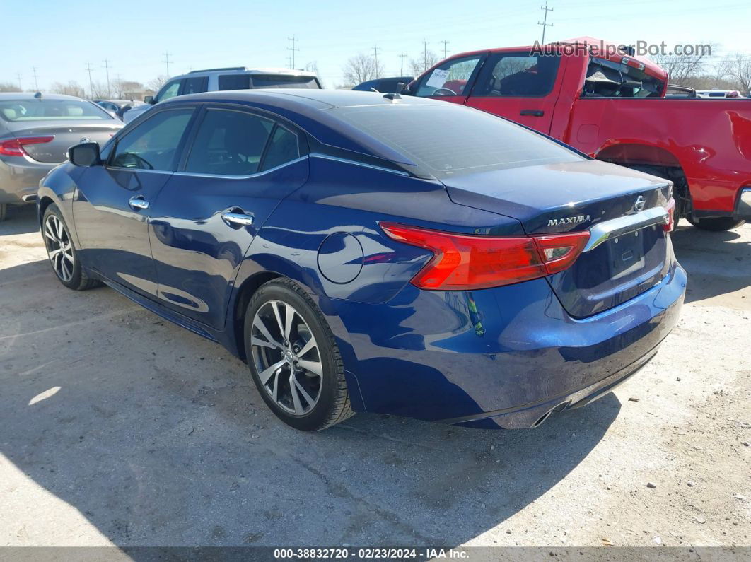 2017 Nissan Maxima 3.5 Sl Blue vin: 1N4AA6AP1HC386475