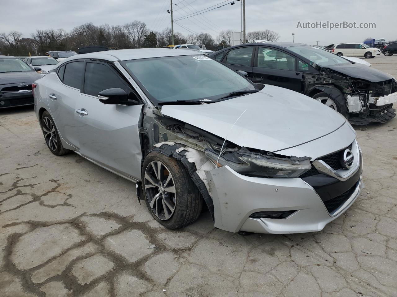 2017 Nissan Maxima 3.5s Silver vin: 1N4AA6AP1HC393183