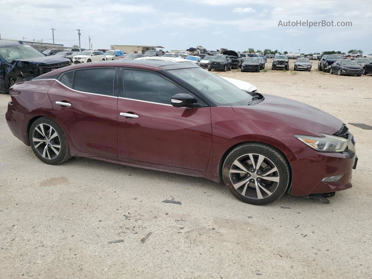 2017 Nissan Maxima 3.5s Burgundy vin: 1N4AA6AP1HC402853