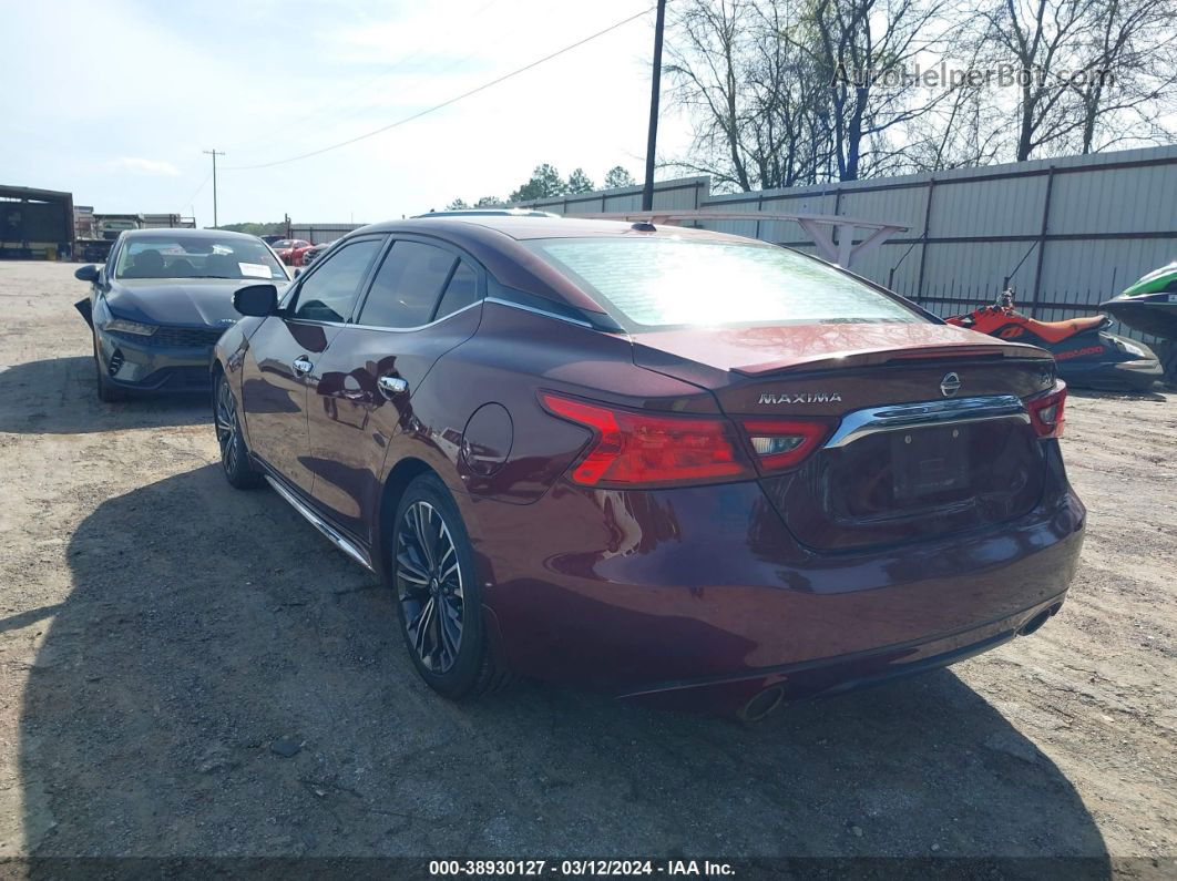 2017 Nissan Maxima 3.5 Sv Maroon vin: 1N4AA6AP1HC423105