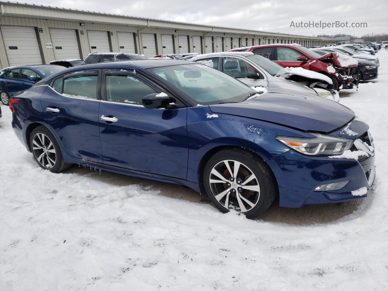 2017 Nissan Maxima 3.5s Синий vin: 1N4AA6AP1HC436114