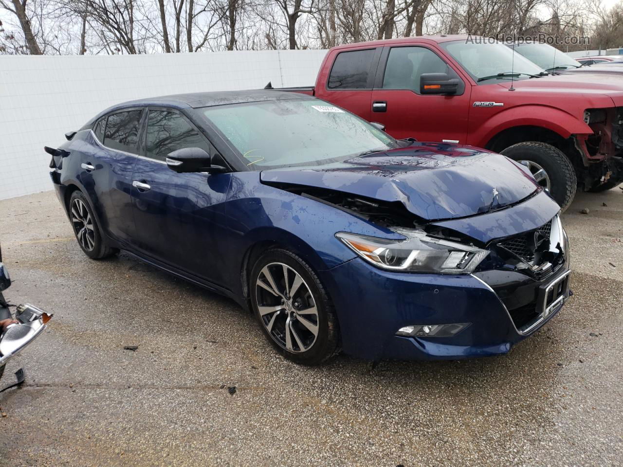 2017 Nissan Maxima 3.5s Синий vin: 1N4AA6AP1HC446030