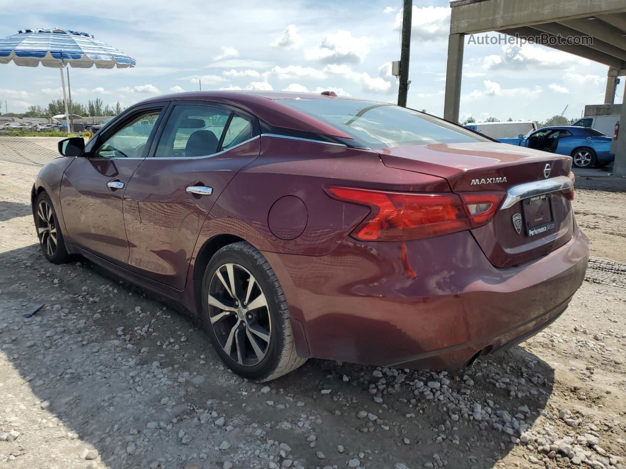 2017 Nissan Maxima 3.5s Бордовый vin: 1N4AA6AP1HC450191