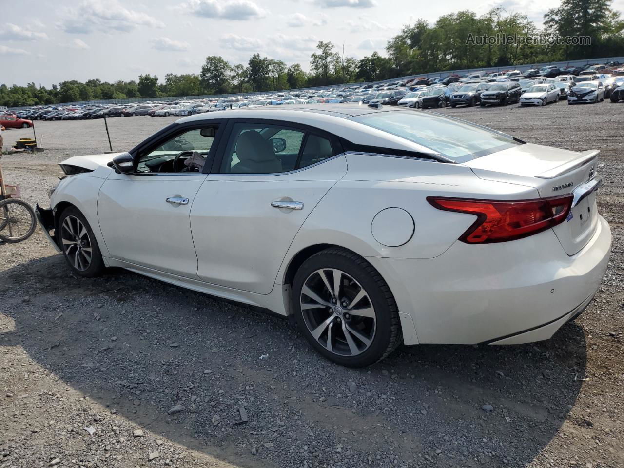 2016 Nissan Maxima 3.5s White vin: 1N4AA6AP2GC386371